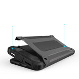 Capa Hybrid Armor Capa resistente e resistente para Huawei Y6 2018 preta