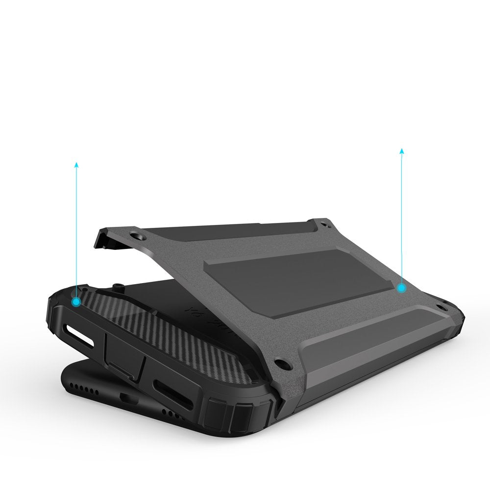 Capa Hybrid Armor Capa resistente e resistente para Huawei Y6 2018 azul