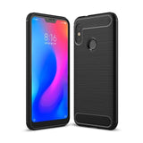 Capa carbono Capa flexível de TPU para Xiaomi Mi A2 Lite  -  Redmi 6 Pro preta