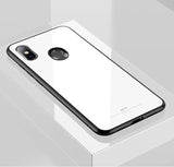Caixa de vidro temperado MSVII tampa durável com parte traseira de vidro temperado Xiaomi Mi 8 SE branco