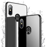 Caixa de vidro temperado MSVII tampa durável com parte traseira de vidro temperado Xiaomi Mi 8 SE branco