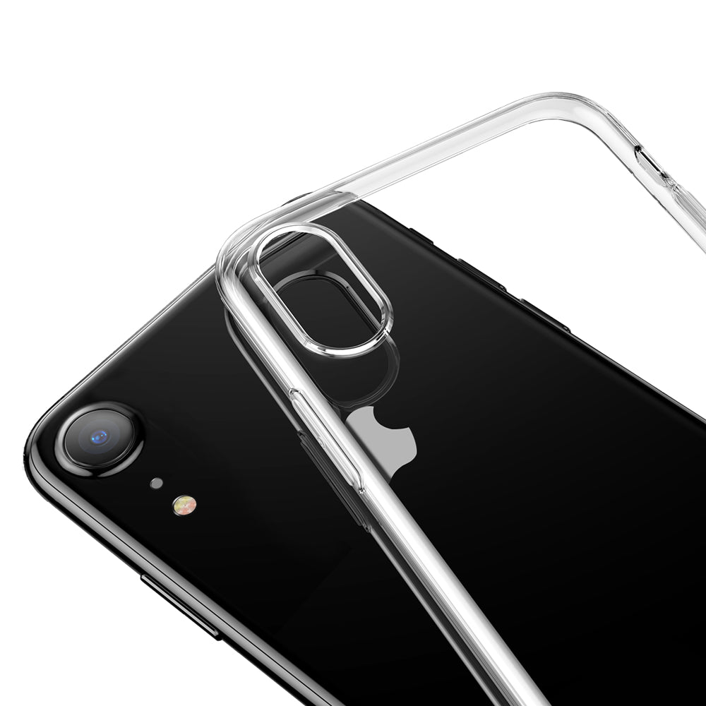 Baseus Simplicity Gel TPU Capa flexível com tampão de poeira para iPhone XS Max transparente (ARAPIPH65-A02)