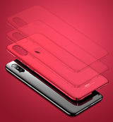 MSVII Simple Ultra-Thin Cover PC Case para Xiaomi Mi 8 Lite vermelho