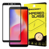Wozinsky Vidro Temperado Cola Completa Protetor de Tela Super Resistente Totalmente Coberto com Caixa de Armação Amigável para Xiaomi Redmi 6 preto