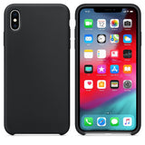 Capa de silicone com capa de borracha flexível macia para iPhone XS Max preto
