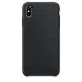 Capa de silicone com capa de borracha flexível macia para iPhone XS Max preto
