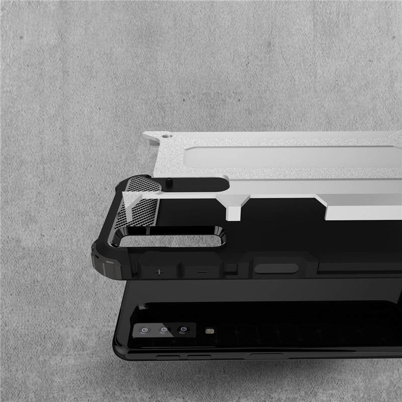 Capa Hybrid Armor Capa resistente e resistente para Samsung Galaxy A7 2018 A750 azul