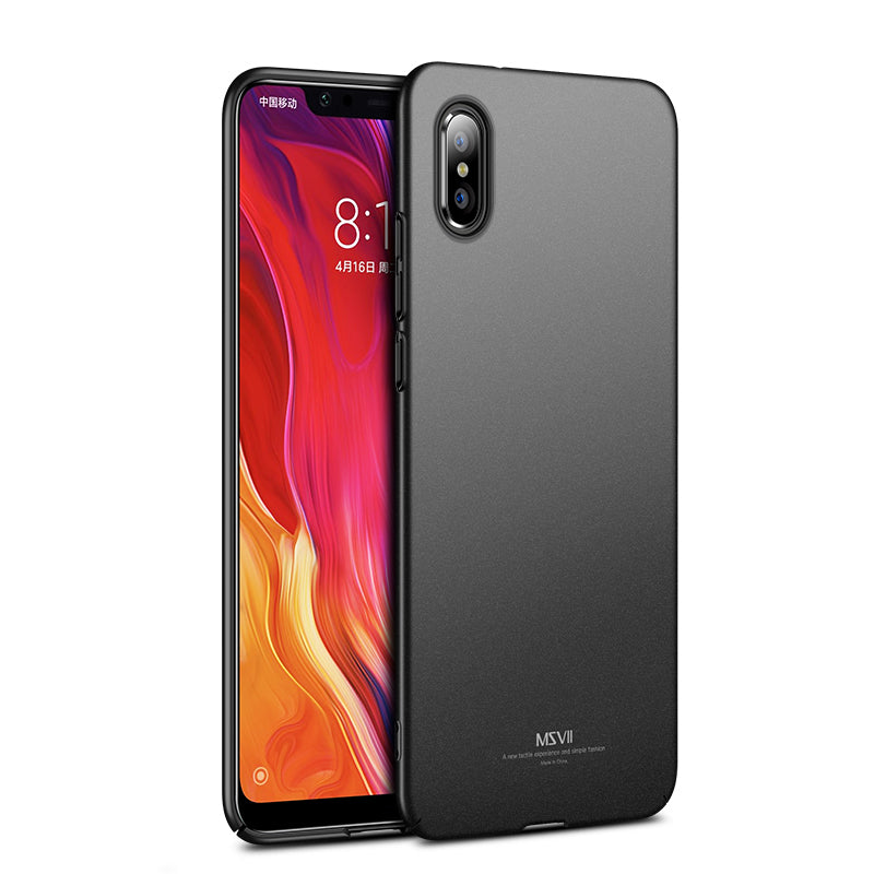 MSVII Simple Ultra-Thin Cover PC Case para Xiaomi Mi 8 Explorer preta