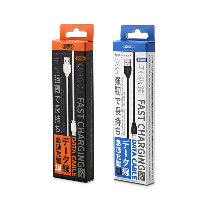 Cabo USB  -  USB-C Remax Suji RC-134a 2.1A 1M branco