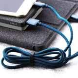 Remax Gition 3in1 RC-131th Nylon trançado USB - cabo micro USB  -  Lightning  -  USB-C 2.8A 115M azul