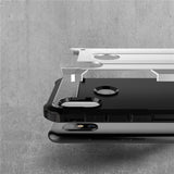 Capa de armadura híbrida resistente e resistente para Xiaomi Redmi Note 6 Pro preta