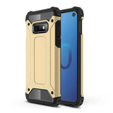 Capa Hybrid Armor Capa resistente e resistente para Samsung Galaxy S10e dourado