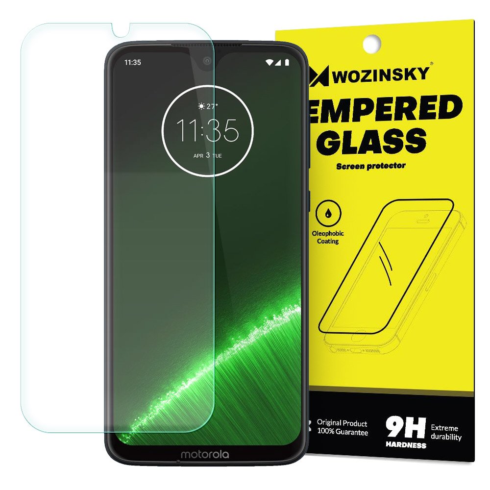 Protetor de tela de vidro temperado Wozinsky 9H para Motorola Moto G7 Plus  -  G7