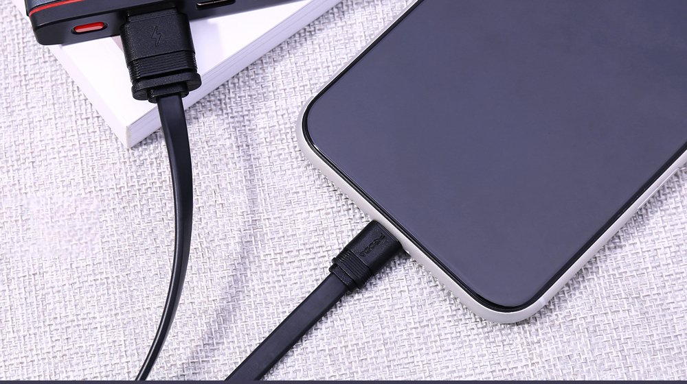 Proda Fenche série PD-B17m cabo USB plano  -  micro USB 3A 1M preto