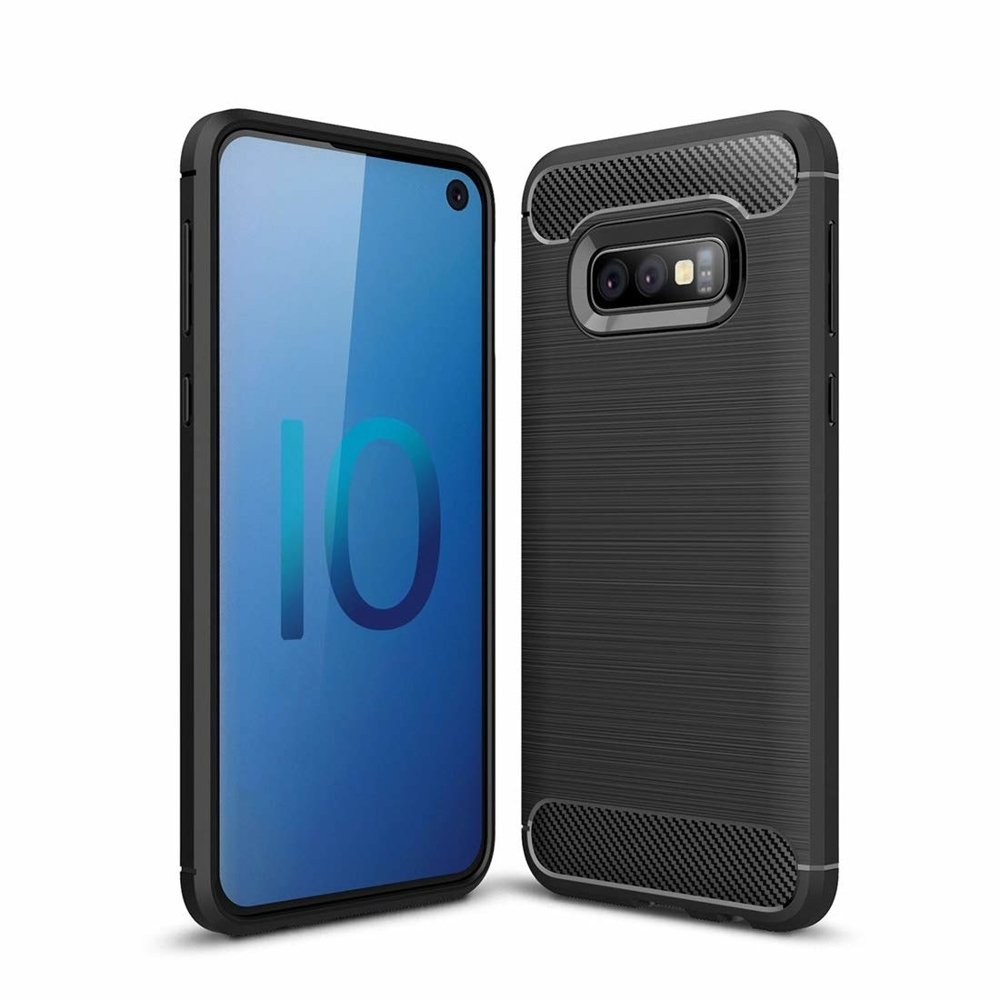 Capa carbono Capa flexível de TPU para Samsung Galaxy S10e preta