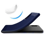 Capa carbono Capa flexível de TPU para Huawei P30 azul