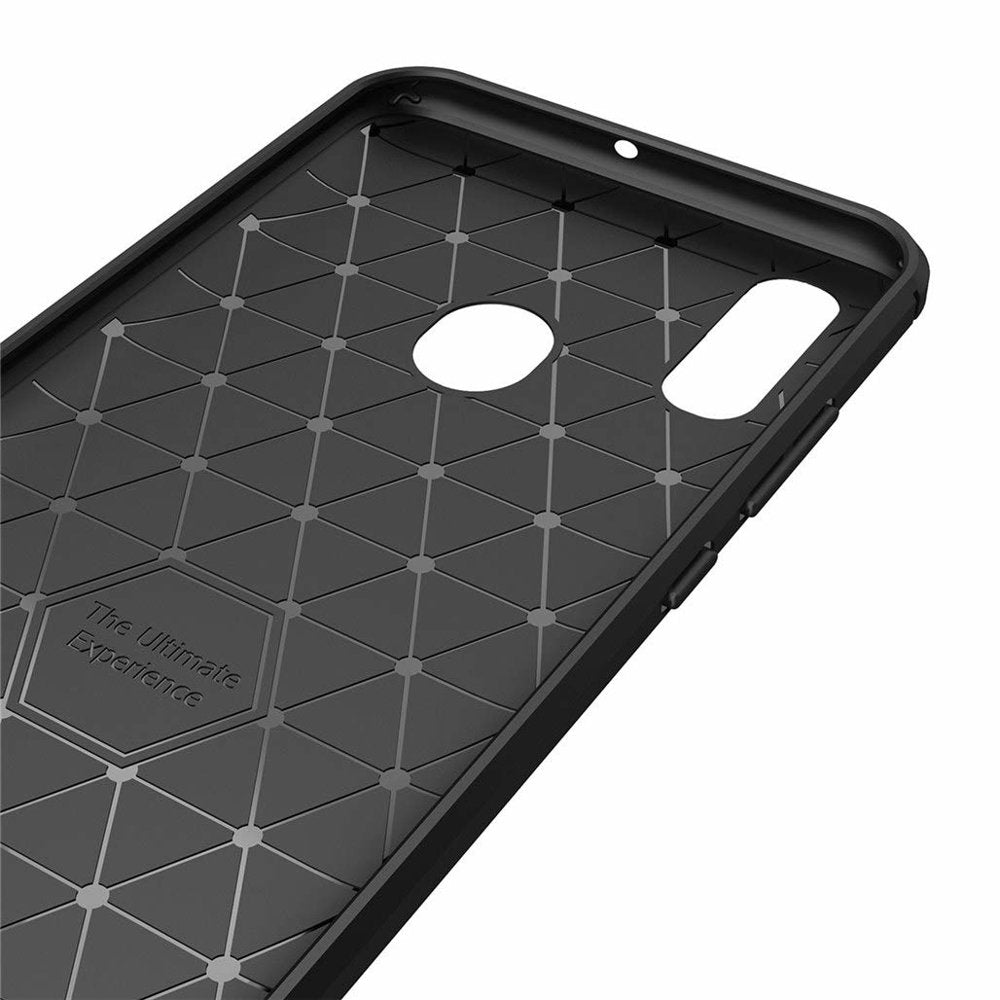 Capa carbono Capa flexível de TPU para Huawei P Smart 2019  -  Honor 10 Lite preta