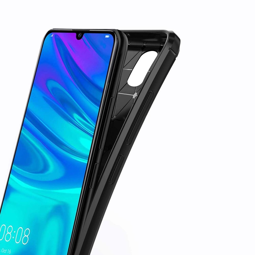 Capa carbono Capa flexível de TPU para Huawei P Smart 2019  -  Honor 10 Lite preta