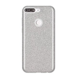 Capa brilhante Wozinsky com brilho para Huawei Y7 Prime 2018 prata
