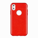 Capa brilhante Wozinsky com brilho para iPhone XS Max vermelho