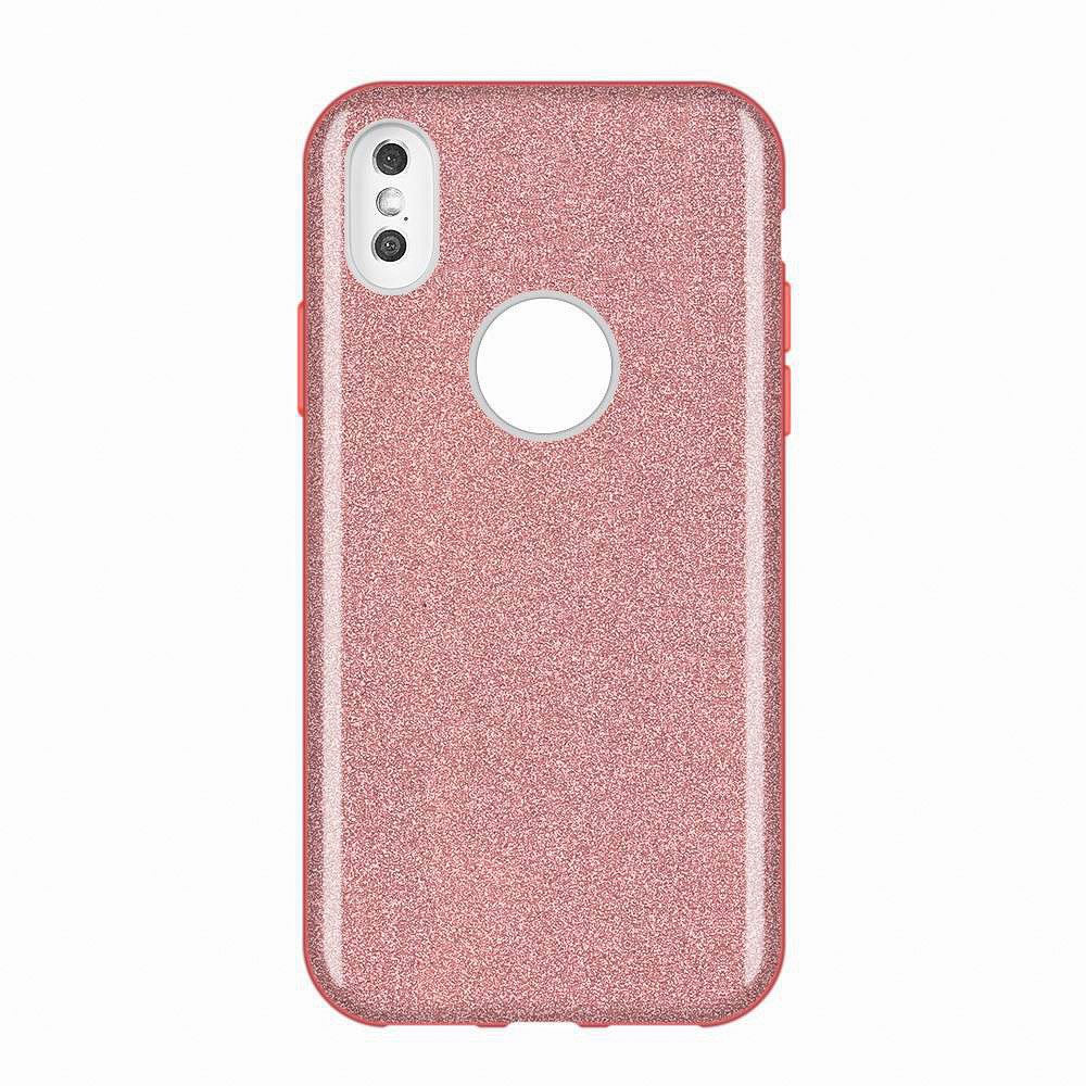Capa brilhante Wozinsky para iPhone XS Max rosa claro