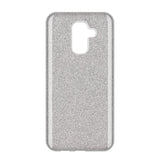 Capa Wozinsky Glitter brilhante para Samsung Galaxy A6 Plus 2018 A605 prata
