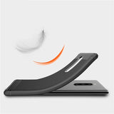 Capa carbono Capa flexível TPU para Sony Xperia 1 preta