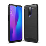 Capa carbono Capa flexível TPU para Oppo RX17 Pro preto