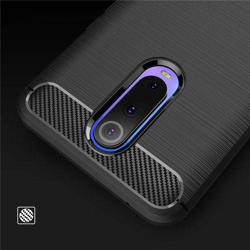 Capa carbono Capa flexível TPU para Oppo RX17 Pro preto
