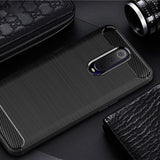 Capa carbono Capa flexível TPU para Oppo RX17 Pro preto