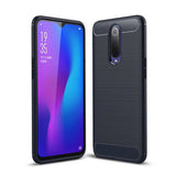 Capa carbono Capa flexível TPU para Oppo RX17 Pro azul