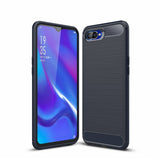 Capa carbono Capa flexível TPU para Oppo RX17 Neo azul