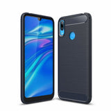 Capa carbono Capa flexível TPU para Huawei Y6 2019  -  Huawei Y6s 2019 azul