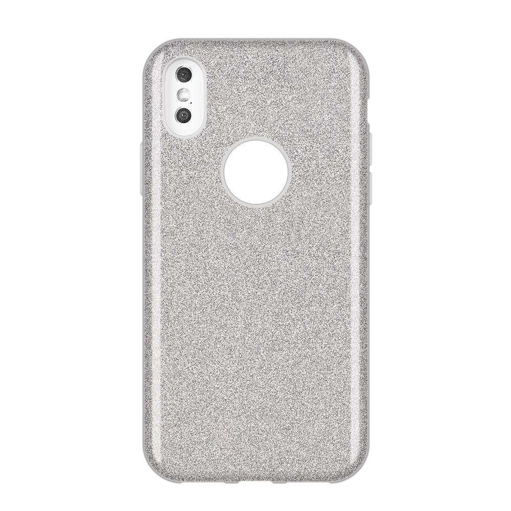 Capa brilhante Wozinsky com brilho para Huawei Y7 2019  -  Y7 Prime 2019 prata