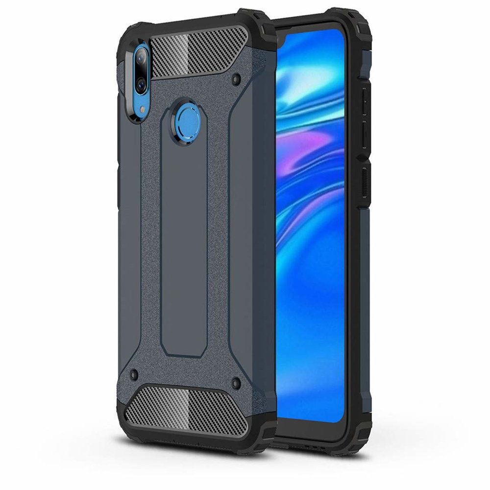 Capa Hybrid Armor Capa resistente e resistente para Huawei Y6 2019  -  Huawei Y6s 2019 azul