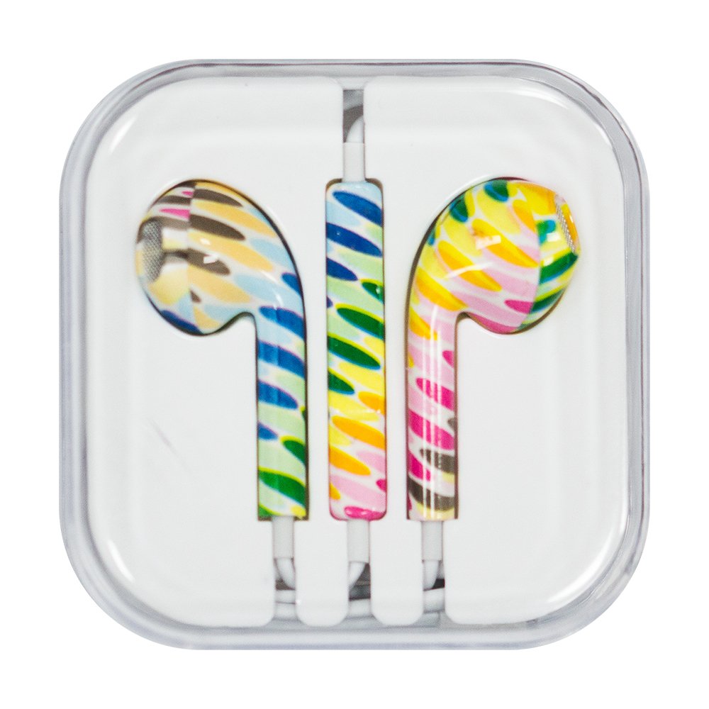 Auriculares com microfone 35 mm minitomada do iPhone iPad iPod multicolorido (modelo 12)