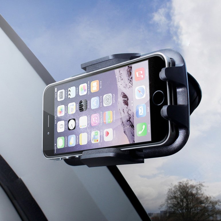 Suporte universal de telefone para carro painel pára-brisa suporte para carro para smartphone preto