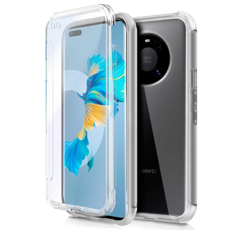 Capa de silicone 3D para Huawei Mate 40 Pro / 40 Pro Plus (frente + verso transparente)