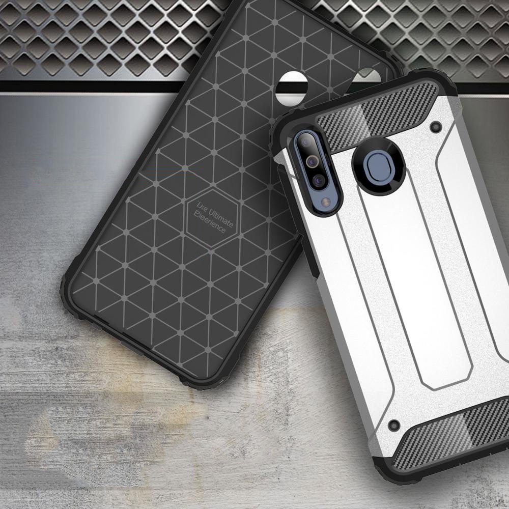 Capa Hybrid Armor Capa resistente e resistente para Samsung Galaxy M30 preta