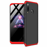 Capa de proteção GKK 360 frontal e traseira capa completa Huawei P30 Lite preto-vermelho