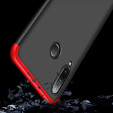 Capa de proteção GKK 360 frontal e traseira capa completa Huawei P30 Lite preto-vermelho