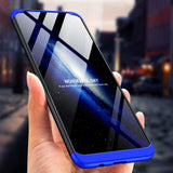 GKK 360 Protection Case Front e Back Case Cover Full Body Huawei P30 Lite preto-azul