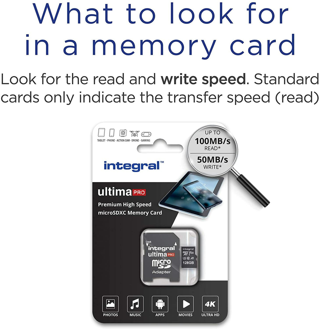 Integral 128GB Micro SDXC Ultima Pro U3 100MB/s