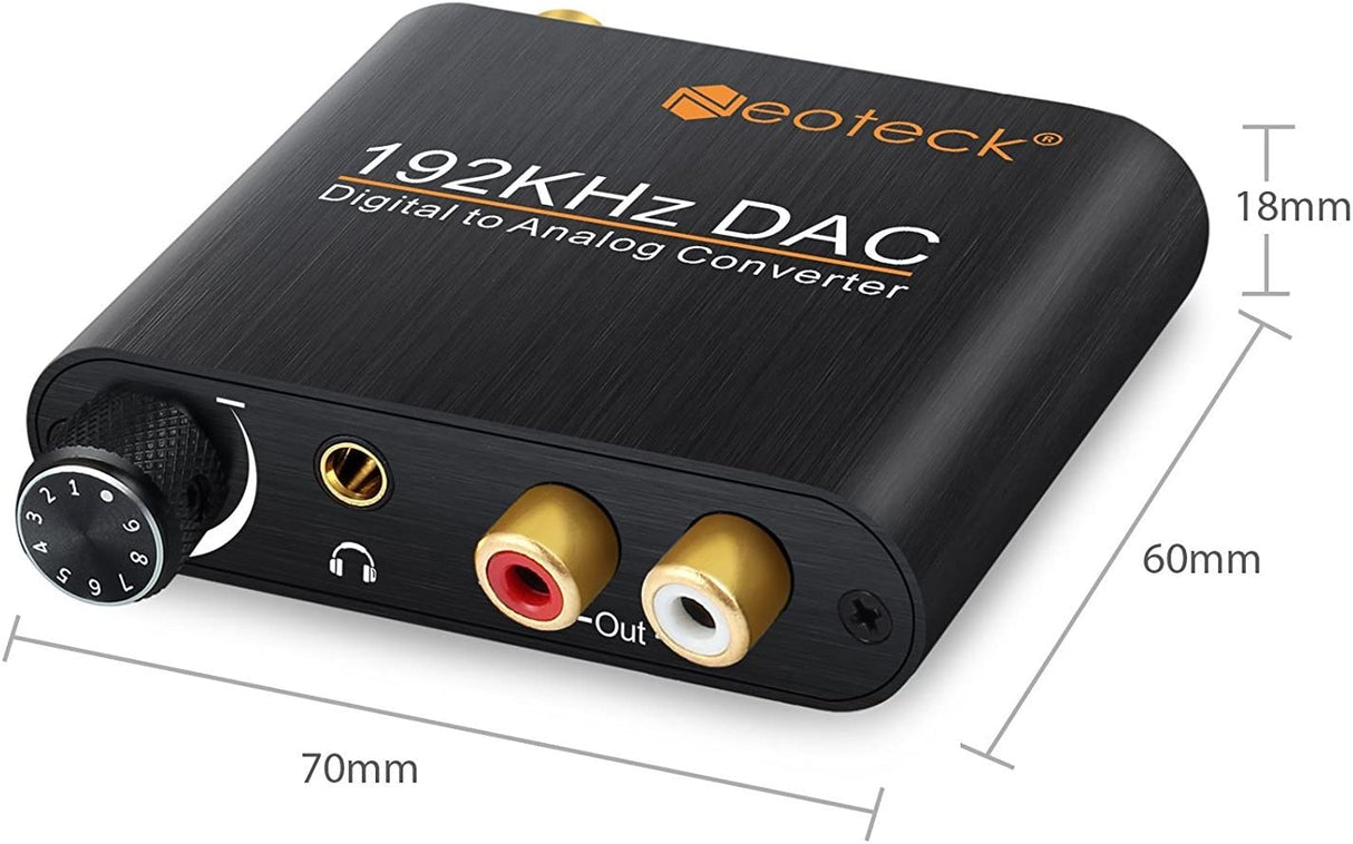 Neotec Conversor de Audio Digital para Analógico 192kHz