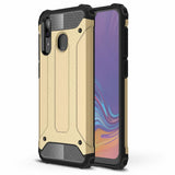 Capa Hybrid Armor Capa resistente e resistente para Samsung Galaxy A30 dourado