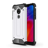 Capa Hybrid Armor Capa resistente e resistente para Motorola Moto G7 Power silver