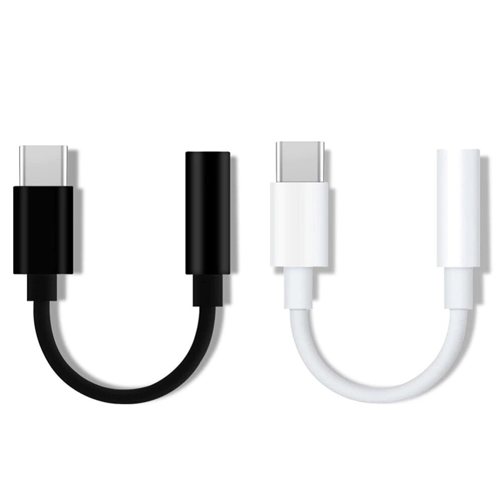 Adaptador fêmea USB Tipo-C para miniplugue de 35 mm preto