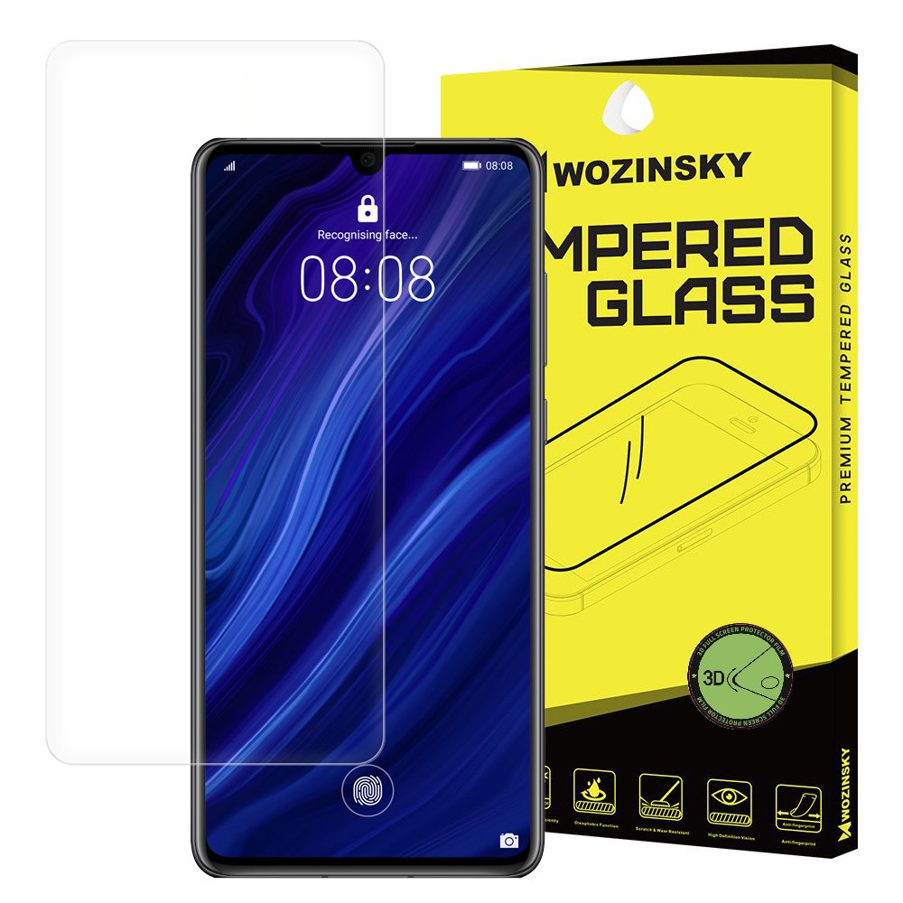 Filme protetor de tela 3D Wozinsky totalmente coberto para Huawei P30