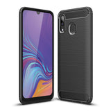 Capa carbono Capa flexível de TPU para Samsung Galaxy A40 preta