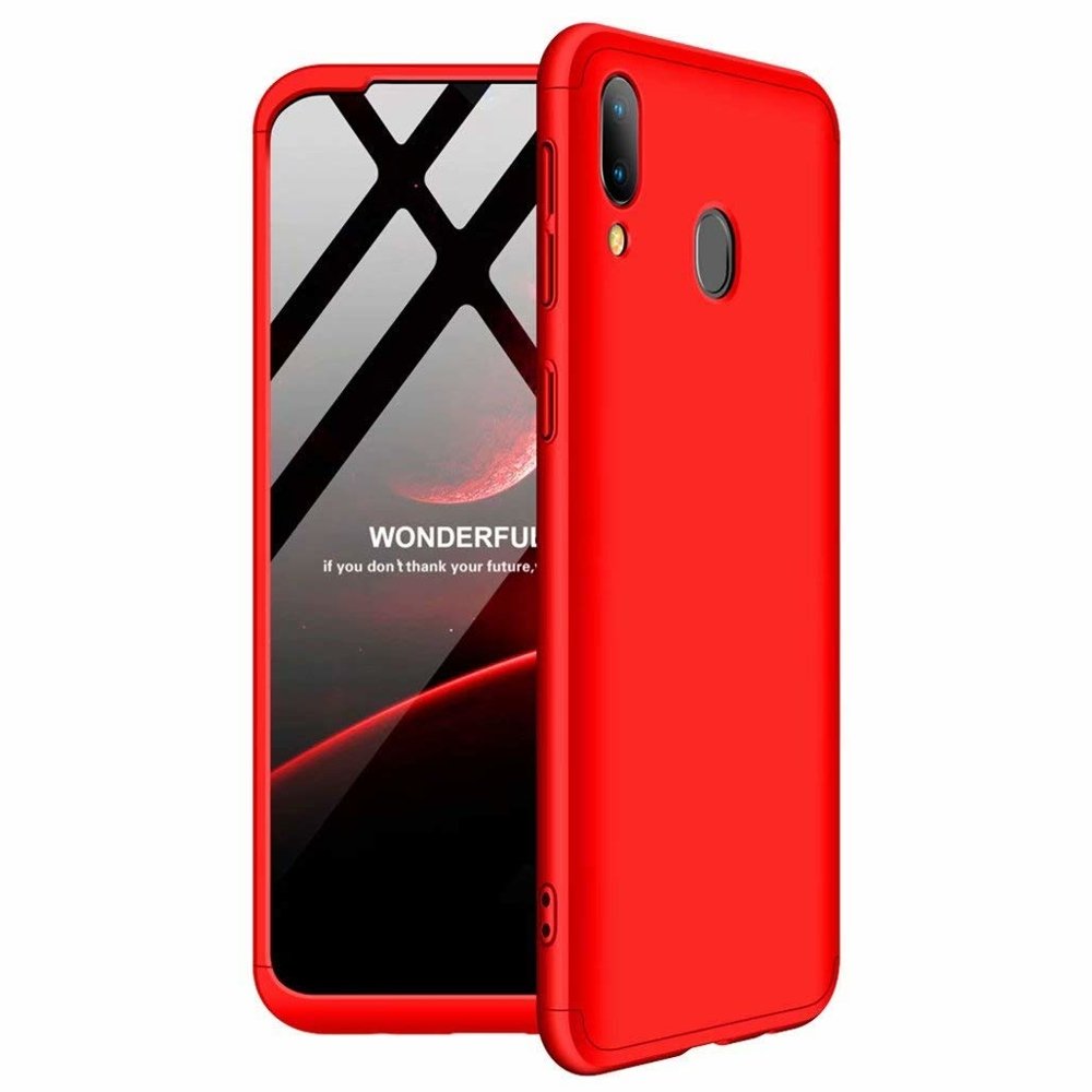 Capa de proteção GKK 360 frontal e traseira capa completa para Samsung Galaxy A40 vermelho